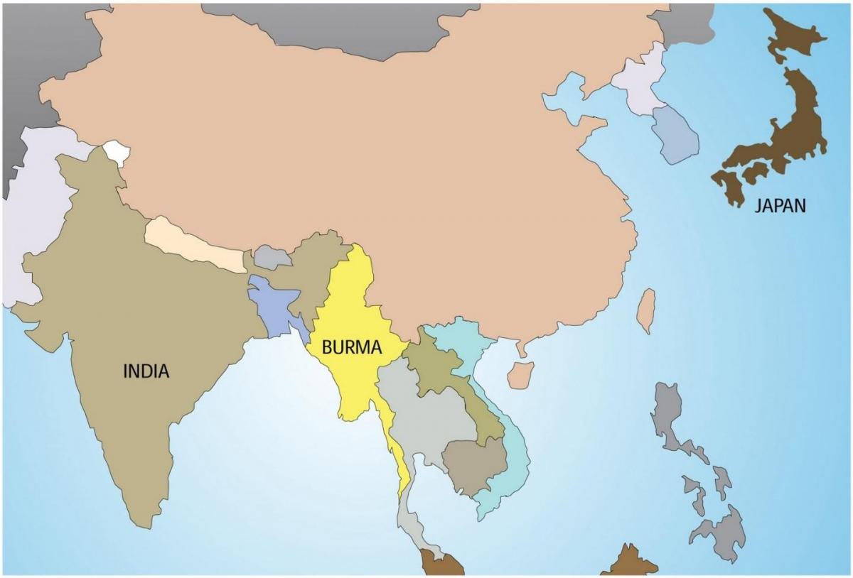Barma v mapě světa
