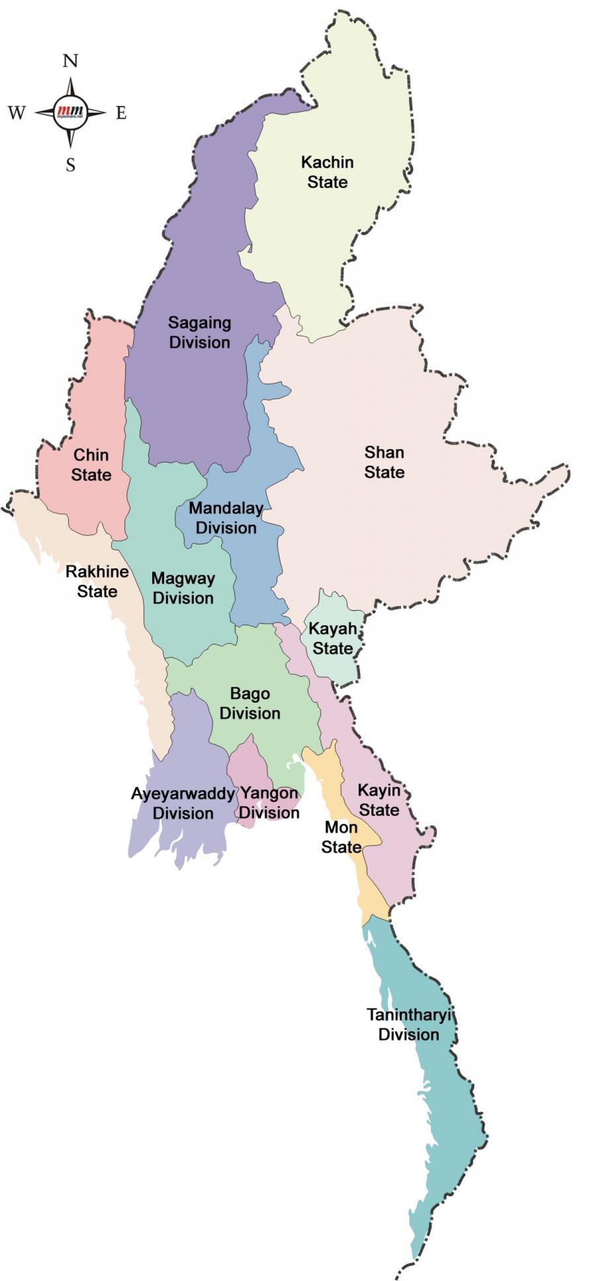 Barma mapu a státy